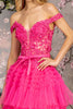 Embroidered Off Shoulder Tiered Gown by GLS Gloria GL3391 - Long Formal Dresses