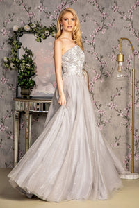 Embroidered One Shoulder A-line Gown by GLS Gloria GL3384 - Long Formal Dresses