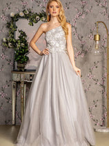 Embroidered One Shoulder A-line Gown by GLS Gloria GL3384