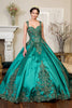 Embroidered Satin Ball Gown by Elizabeth K GL1930 - XS / Green - Quinceanera Dresses