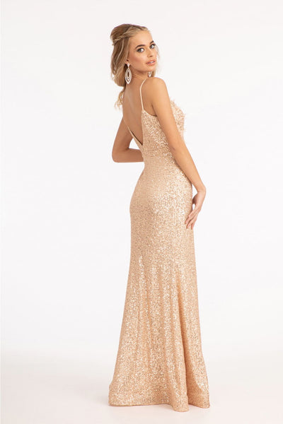 Embroidered Sequin Fitted Gown by Elizabeth K GL3055 - Long Formal Dresses