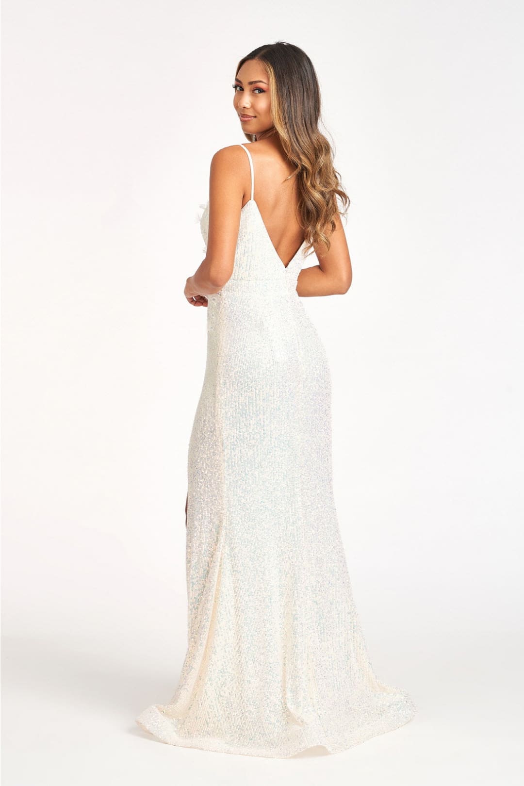 Embroidered Sequin Fitted Gown by Elizabeth K GL3055 - Long Formal Dresses