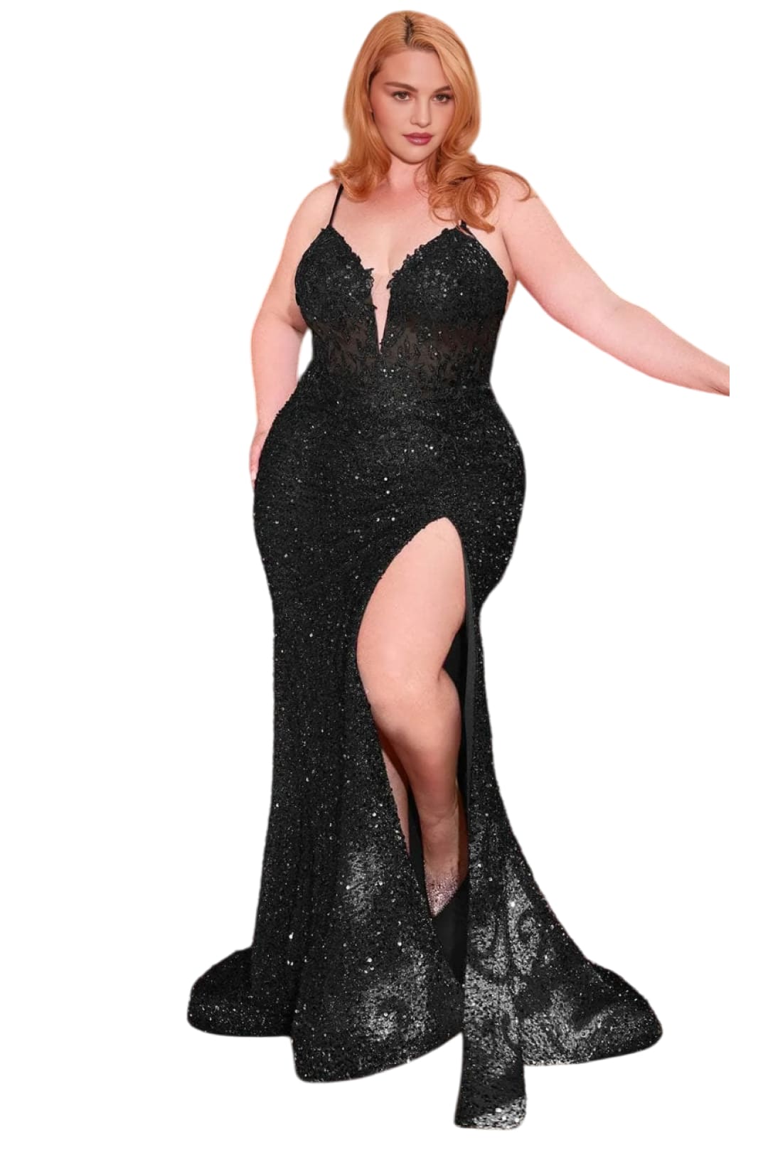Embroidered Sequin Sleeveless Gown 2025 - Black / 16 - Prom