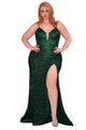 Embroidered Sequin Sleeveless Gown 2025 - Emerald / 16 - Prom
