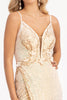 Embroidered Sequin Slit Gown by Elizabeth K GL3053 - Long Formal Dresses