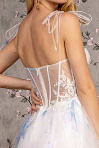 Embroidered Sheer Corset Tiered Gown by GLS Gloria GL3208 - Long Formal Dresses