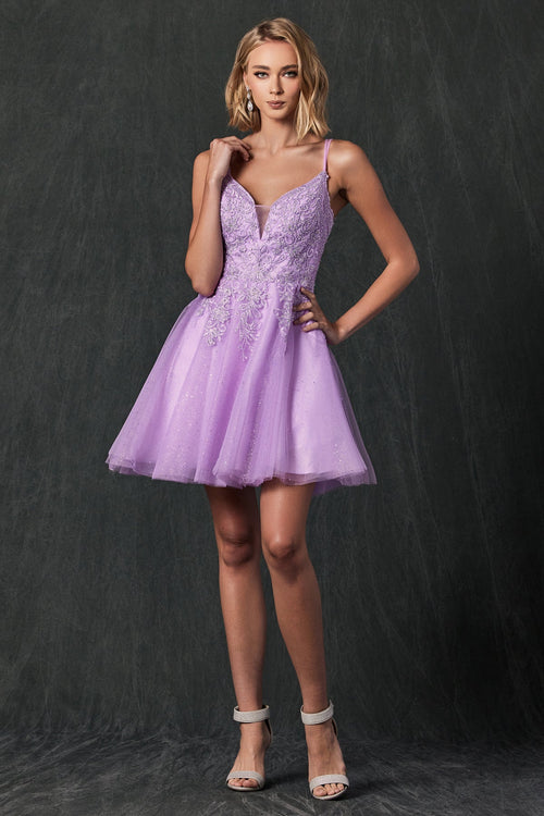 Juliet Lilac Short Cocktail Dresses