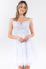 Embroidered Short Ruffled Dress by Elizabeth K GS1966 - Short Cocktail Dresses