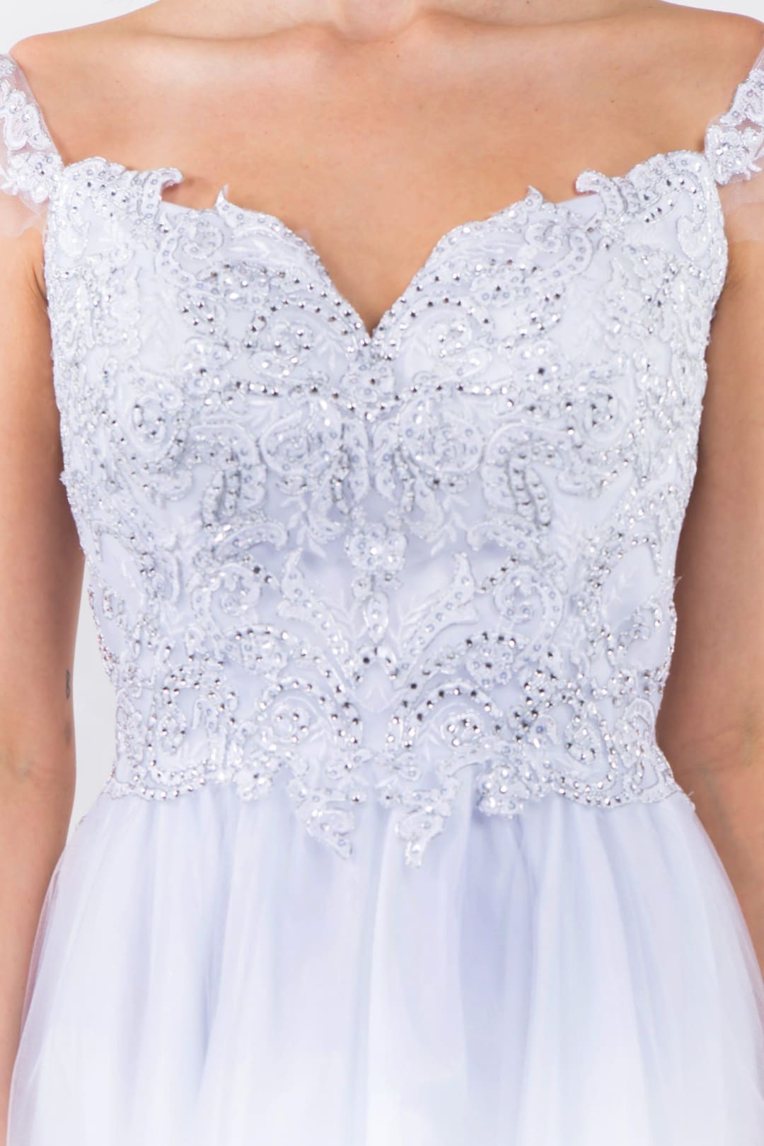 Embroidered Short Ruffled Dress by Elizabeth K GS1966 - Short Cocktail Dresses