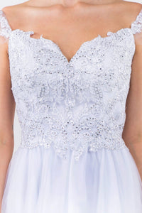Embroidered Short Ruffled Dress by Elizabeth K GS1966 - Short Cocktail Dresses