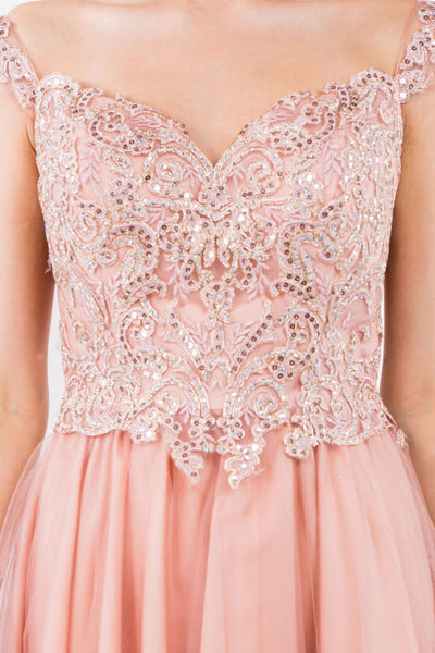 Embroidered Short Ruffled Dress by Elizabeth K GS1966 - Short Cocktail Dresses