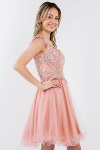 Embroidered Short Ruffled Dress by Elizabeth K GS1966 - Short Cocktail Dresses