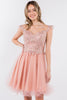 Embroidered Short Ruffled Dress by Elizabeth K GS1966 - Short Cocktail Dresses