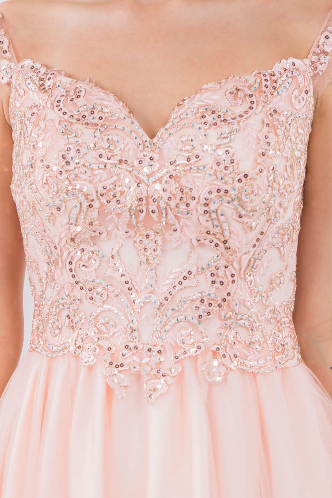 Embroidered Short Ruffled Dress by Elizabeth K GS1966 - Short Cocktail Dresses