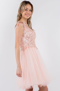 Embroidered Short Ruffled Dress by Elizabeth K GS1966 - Short Cocktail Dresses
