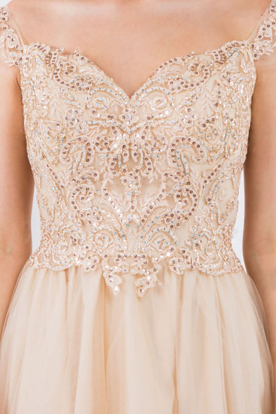 Embroidered Short Ruffled Dress by Elizabeth K GS1966 - Short Cocktail Dresses