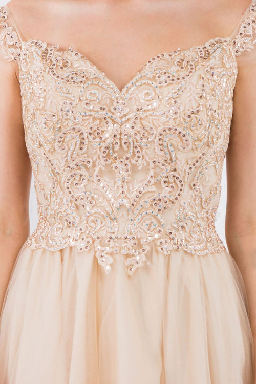 Embroidered Short Ruffled Dress by Elizabeth K GS1966 - Short Cocktail Dresses