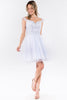 Embroidered Short Ruffled Dress by Elizabeth K GS1966 - XS / White - Short Cocktail Dresses