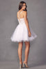 Embroidered Short Sleeveless Glitter Tulle Dress by Juliet 883 - Dress