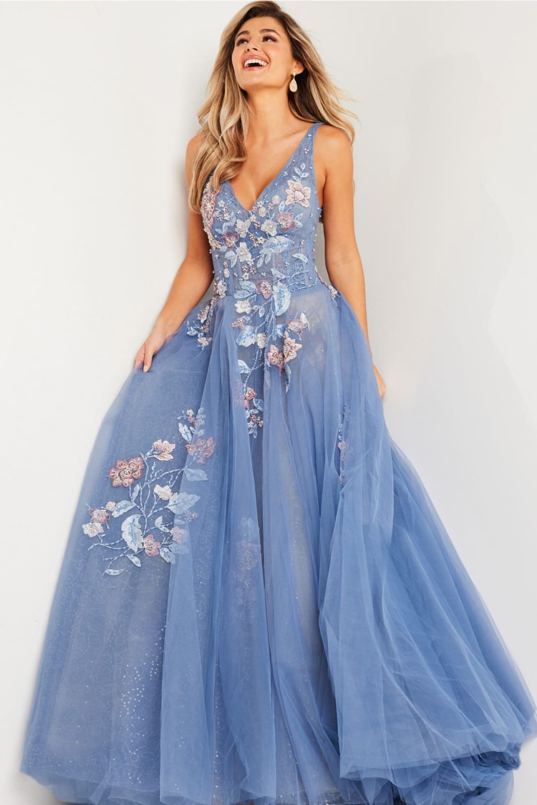 Embroidered Sleeveless A-line Gown by Jovani 37468 - Long Formal Dresses
