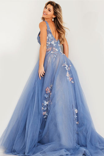 Embroidered Sleeveless A-line Gown by Jovani 37468 - Long Formal Dresses