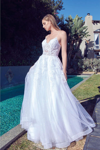 Embroidered Sleeveless Bridal Gown by Juliet JT2482SW - Off White / 2 - Long Formal Dresses