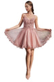 Embroidered Sleeveless Cocktail Dress 2025 Elegant Party Dress - Blush / XS - Prom