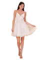 Embroidered Sleeveless Cocktail Dress 2025 Elegant Party Dress - Off White / XS - Prom