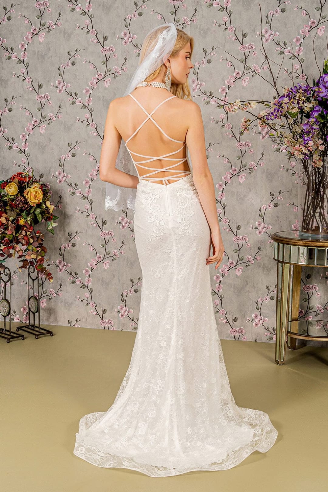 Embroidered Sleeveless Lace Bridal Gown by GLS Gloria GL3442 - Long Formal Dresses