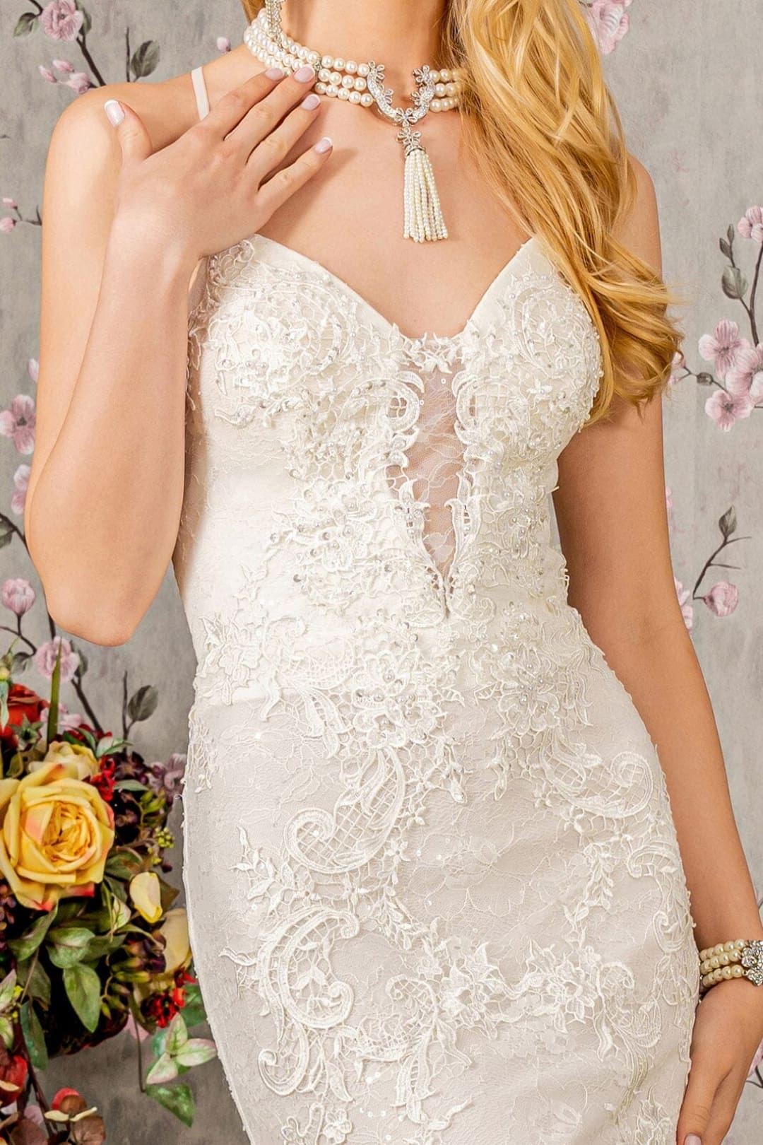 Embroidered Sleeveless Lace Bridal Gown by GLS Gloria GL3442 - Long Formal Dresses