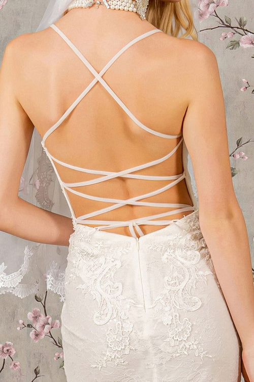 Embroidered Sleeveless Lace Bridal Gown by GLS Gloria GL3442 - Long Formal Dresses