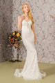 Embroidered Sleeveless Lace Bridal Gown by GLS Gloria GL3442 - XS / Ivory - Long Formal Dresses