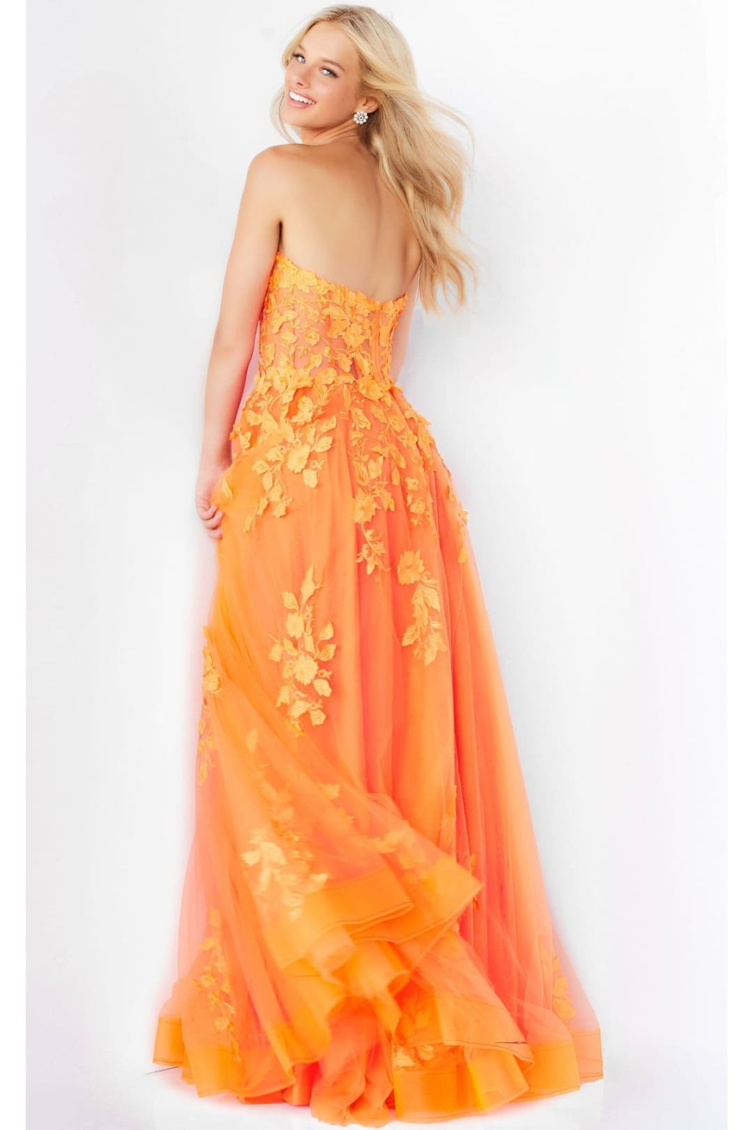 Embroidered Strapless A-line Gown by Jovani 07901 - Long Formal Dresses