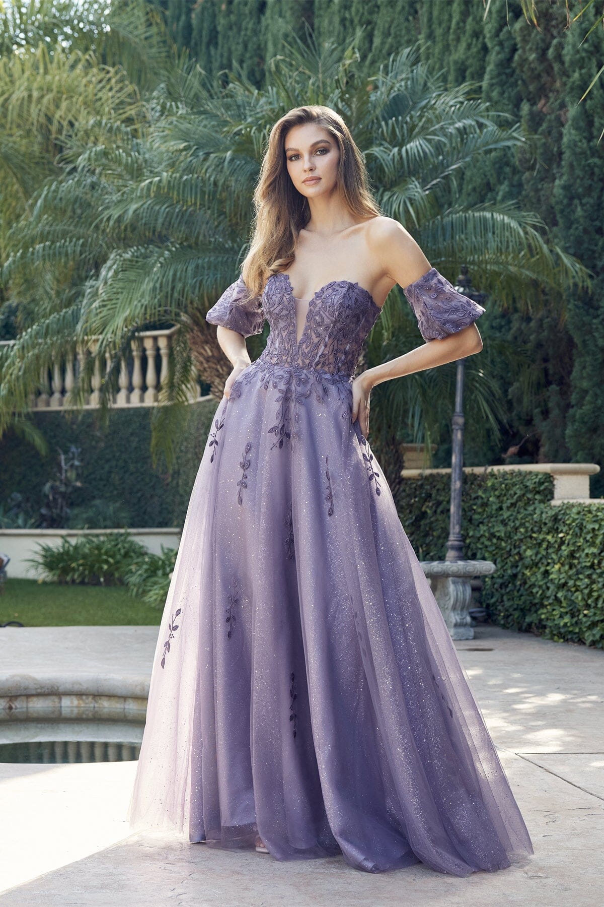 Juliet Grey Purple Long Formal Dresses