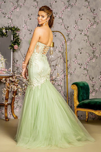 Embroidered Strapless Mermaid Dress by GLS Gloria GL3211 - Long Formal Dresses