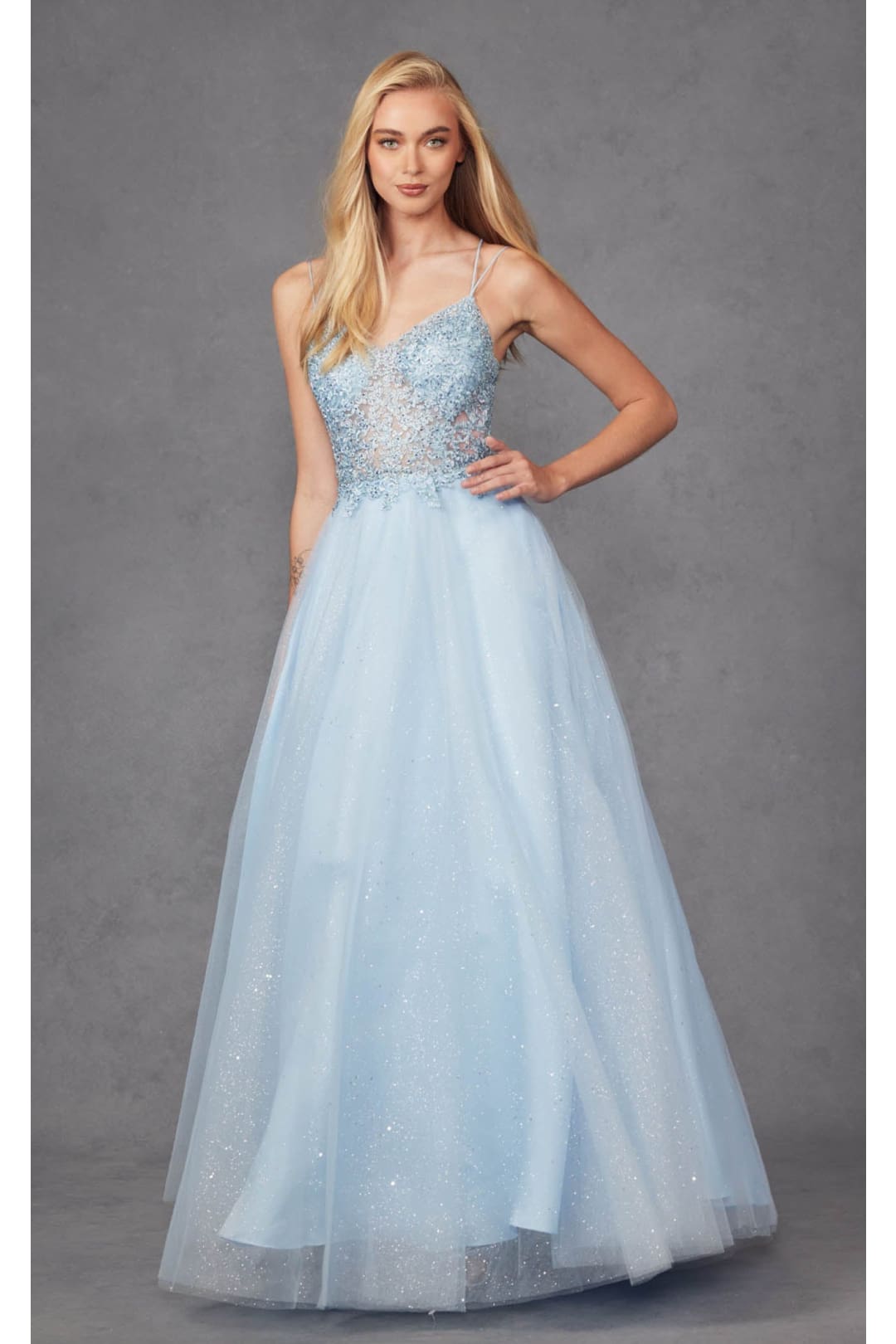 short ice blue bridesmaid dresses Ice Blue Short Tulle Bridesmaid Dress Size 24W / Blue