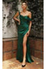 Emerald Christmas & Holiday Dress in Satin By Ladivine CD7488 - 2 / Green