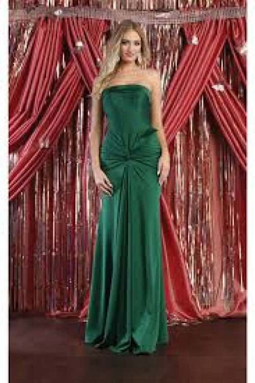 Emerald Christmas & Holiday Dress in Stretch Jersey By May Queen MQ1947 - 4 / Green