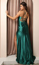 Vestido de fiesta largo de satén con cordones Nox Anabel 22E1044