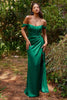 Emerald Green Christmas & Holiday Dress In Satin By Ladivine 7484 - Emerald Green / 2 - Dress