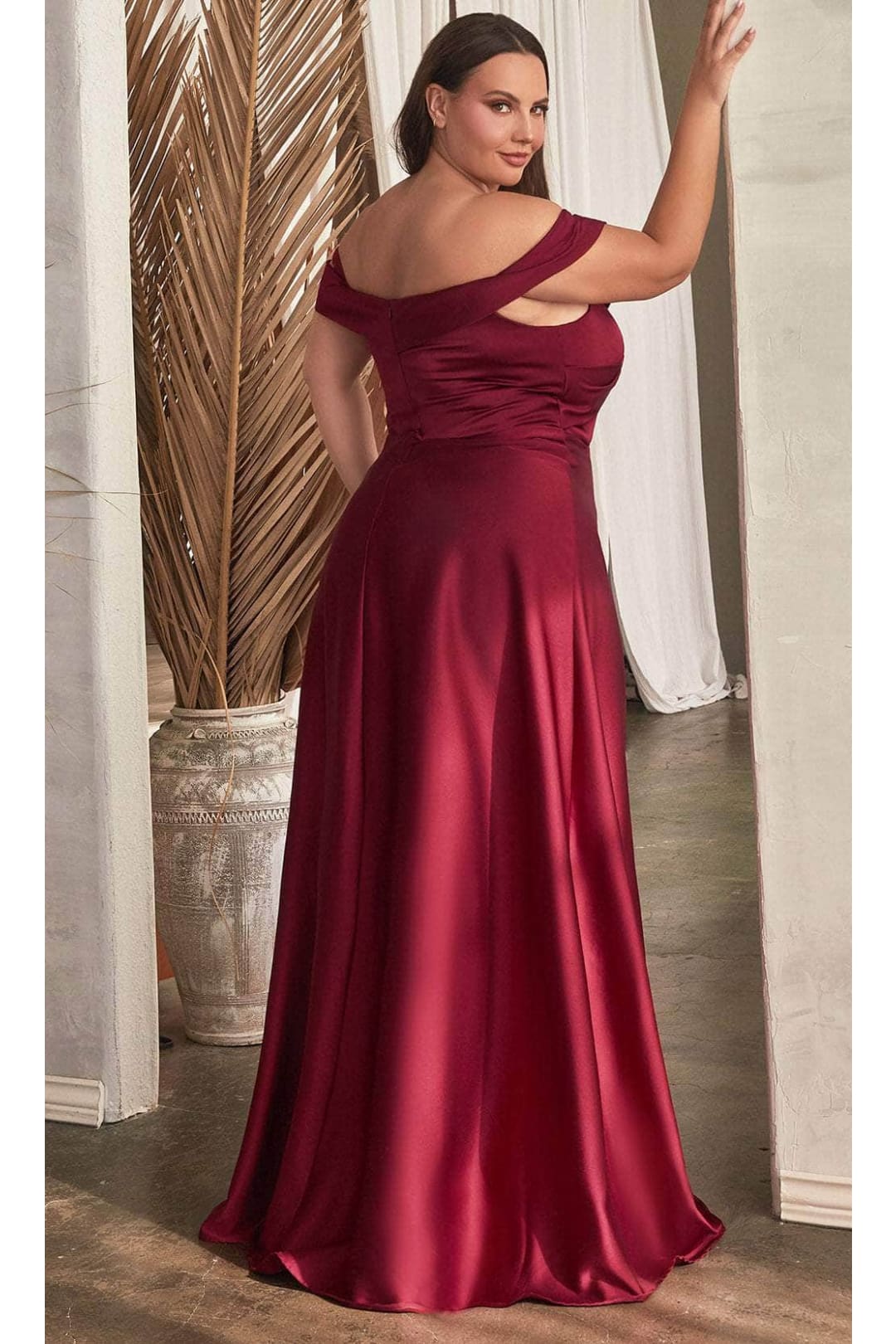 Ladivine CD325 - Off-Shoulder Knotted Prom Dress - Prom