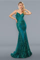 Emerald Green Prom Dress Mermaid Formal Evening Gown Stella Couture 21066 - Emerald Green / Dresses