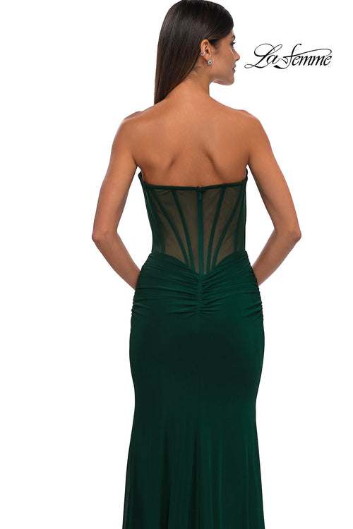 La Femme 32734 Sweetheart Neckline Keyhole Detailed Prom Gown
