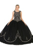 Enchanting Quinceanera Ball Gown - Black/Gold / 4