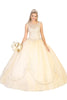 Enchanting Quinceanera Ball Gown - Champagne/Gold / 4