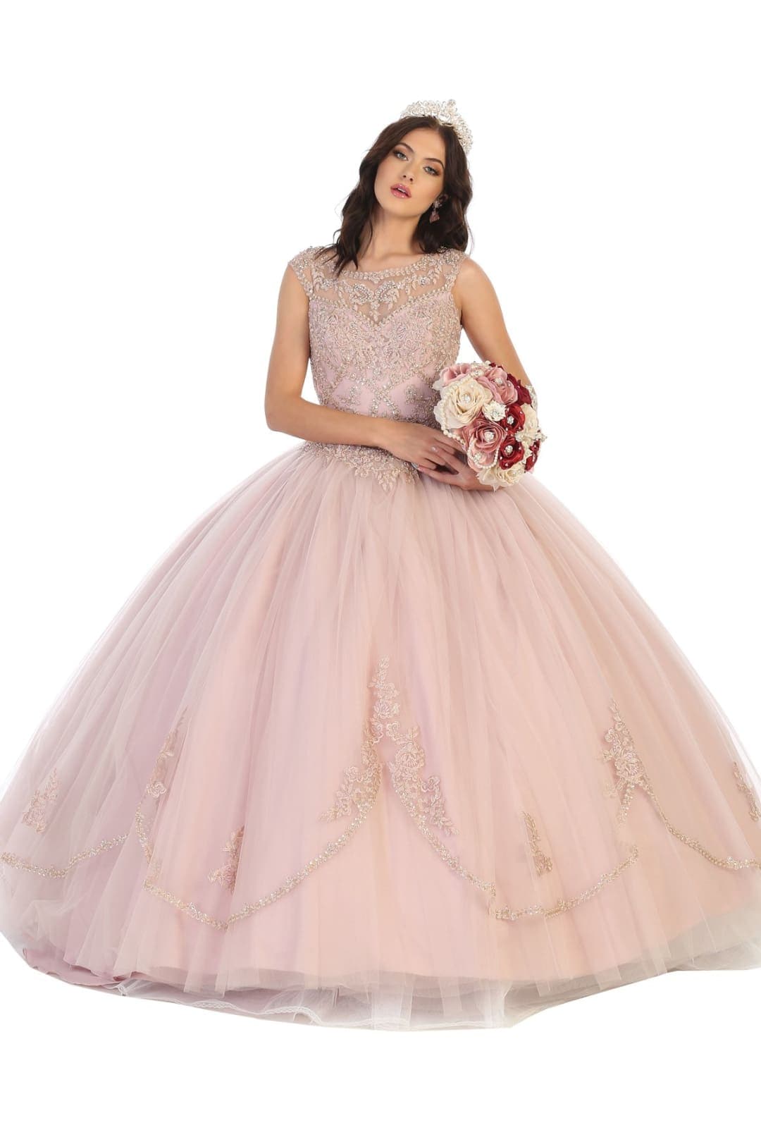 Enchanting Quinceanera Ball Gown - Mauve / 4