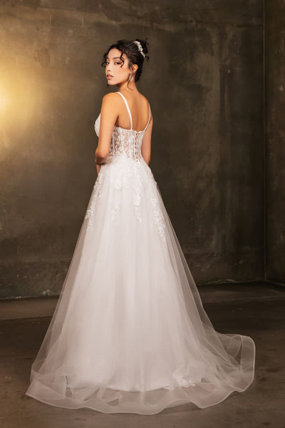 Engagement Dress Plunging V-Neck A-Line Gown By May Queen MQ2165 - Dress