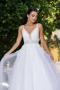 Engagement Dress Sleeveless Plunging Neck A-Line By May Queen MQ2135 - Dress