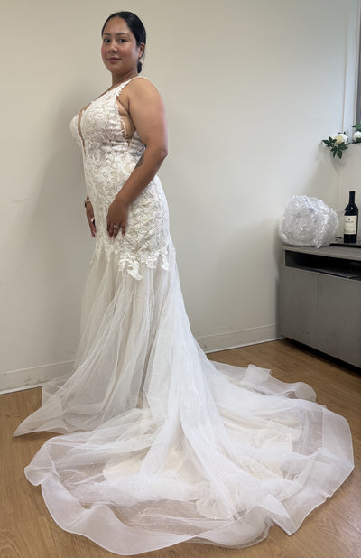 Engagement Dress V-Neck Mermaid Sequin Gown By Royal Queen RQ8181