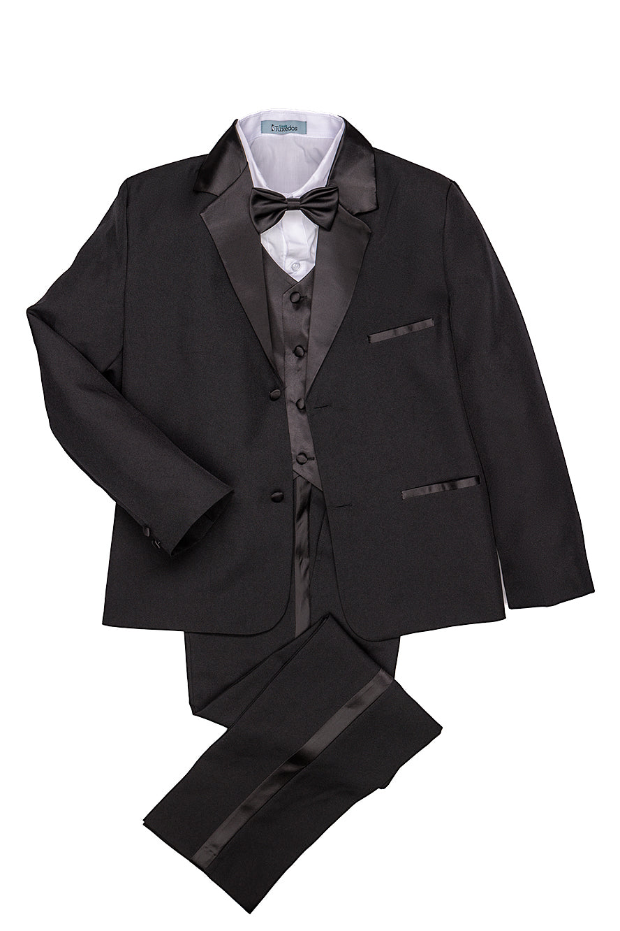 "Princeton" 5-Piece Black Tuxedo Set for Kids